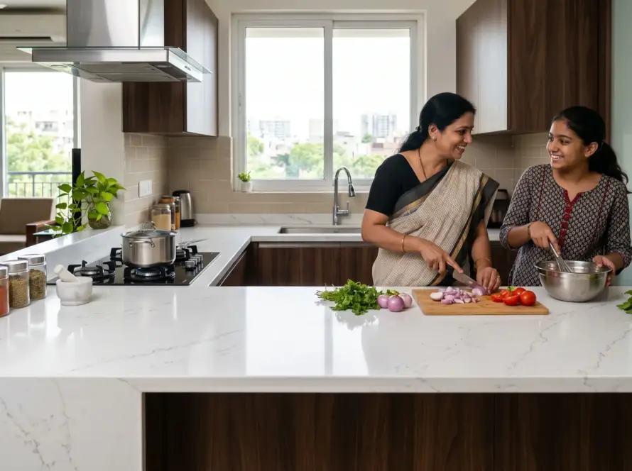Kitchen Quartz Countertops in India