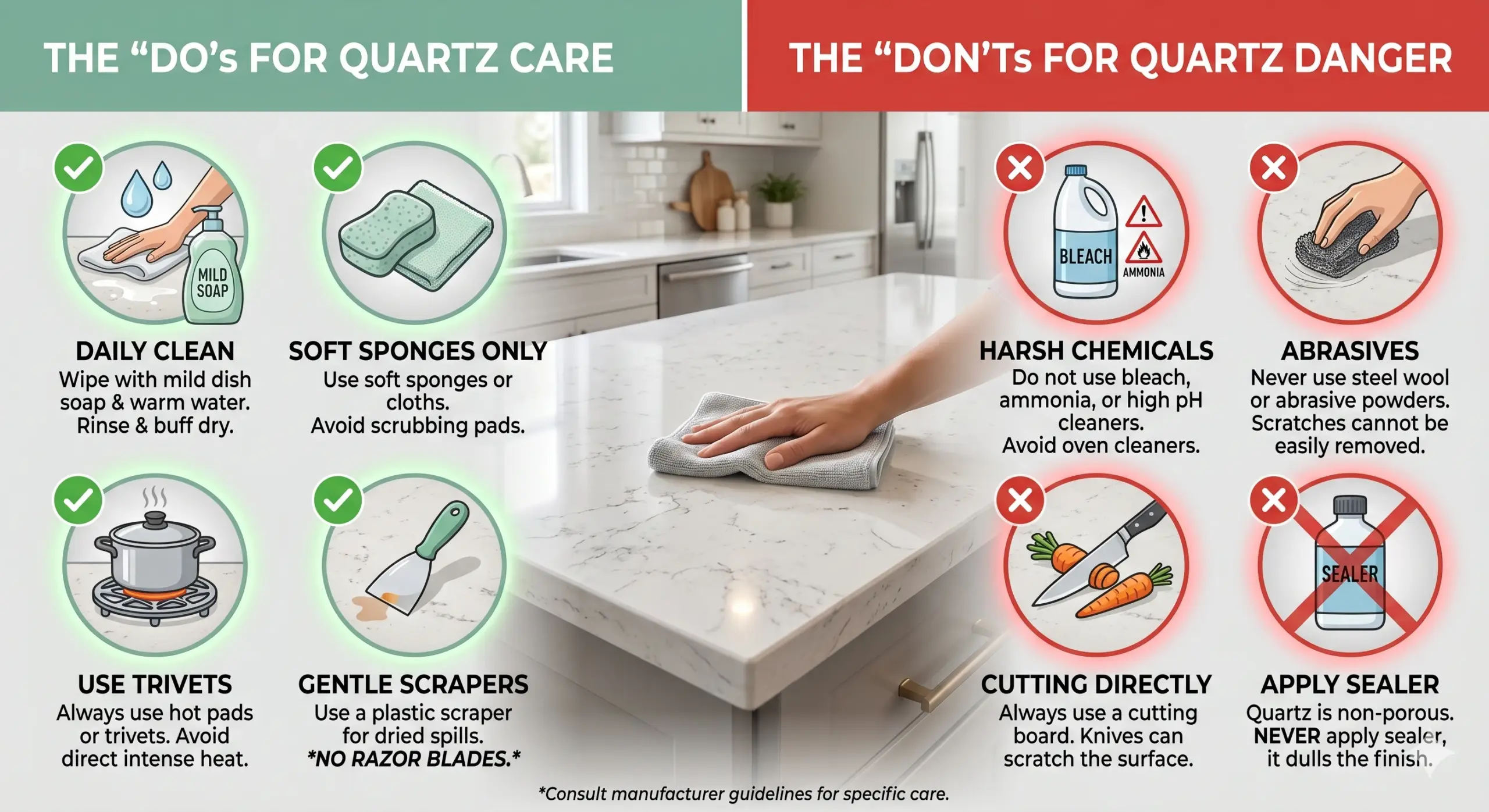 Quartz Stone Maintenance