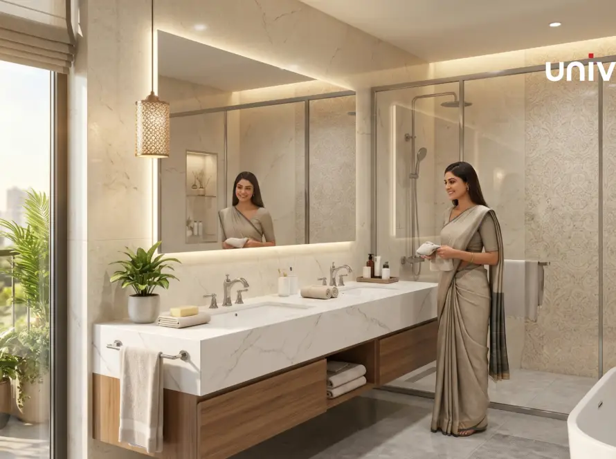 quartz surface for Indian bathrooms