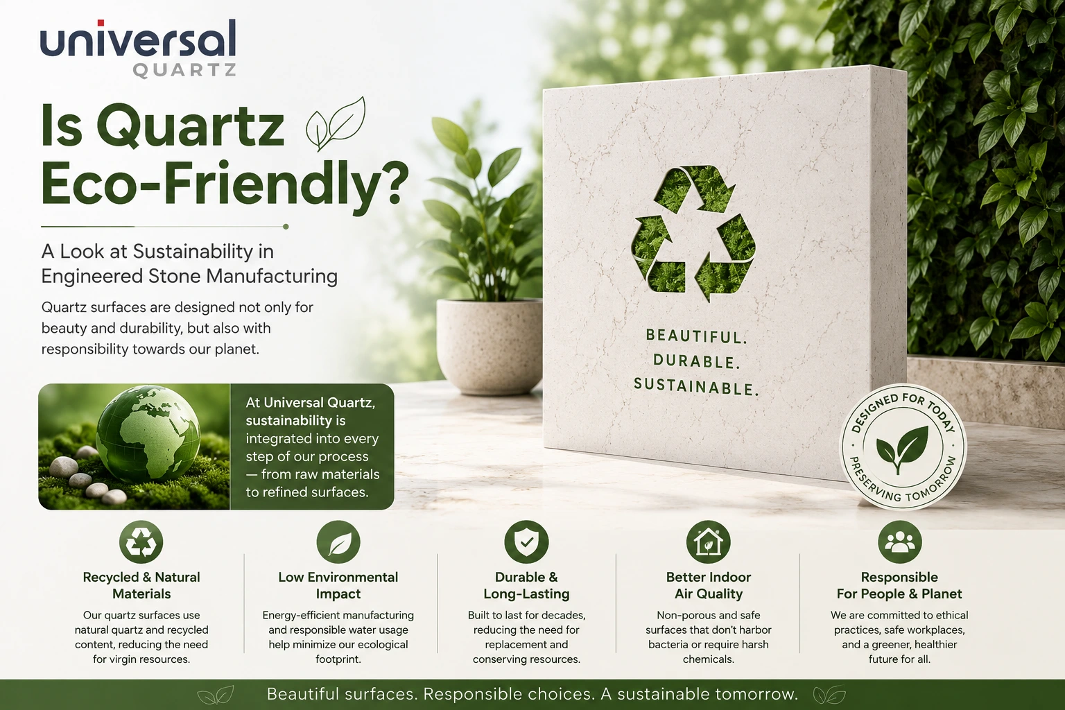 Is Quartz Eco-Friendly? A Look at Sustainability in Engineered Stone Manufacturing