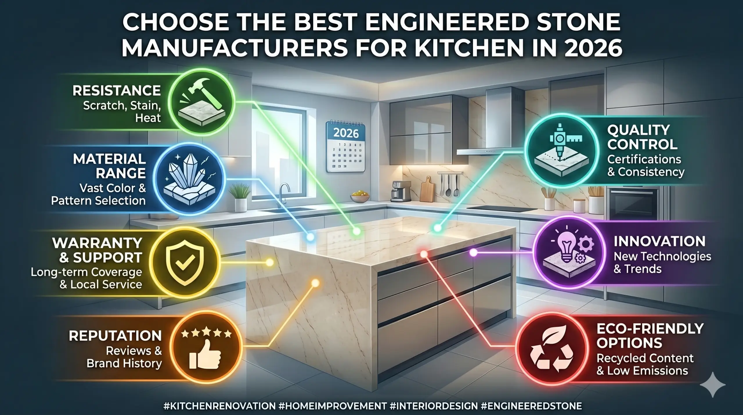 Engineered Stone Manufacturers for Kitchen