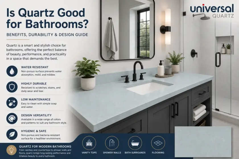 Is Quartz Good for Bathrooms? Benefits, Durability & Design Guide