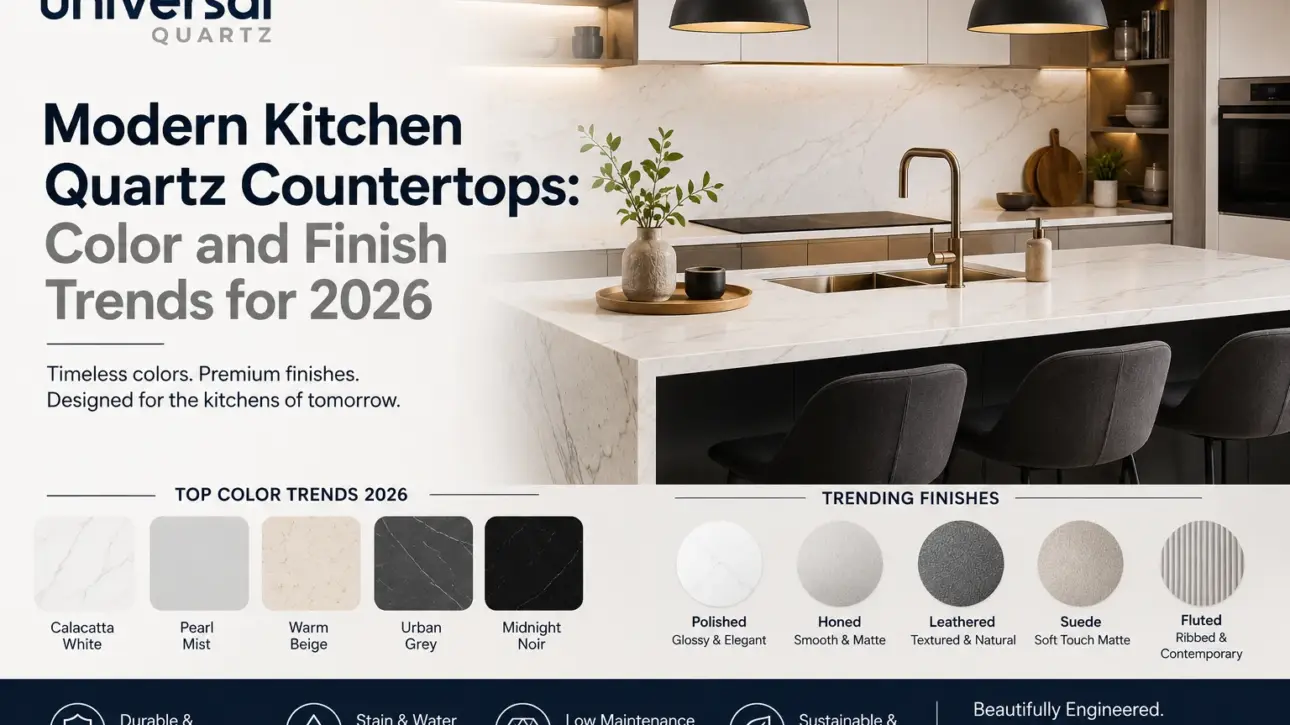 Modern Kitchen Quartz Countertops: Color and Finish Trends for 2026