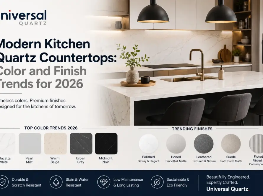 Modern Kitchen Quartz Countertops: Color and Finish Trends for 2026