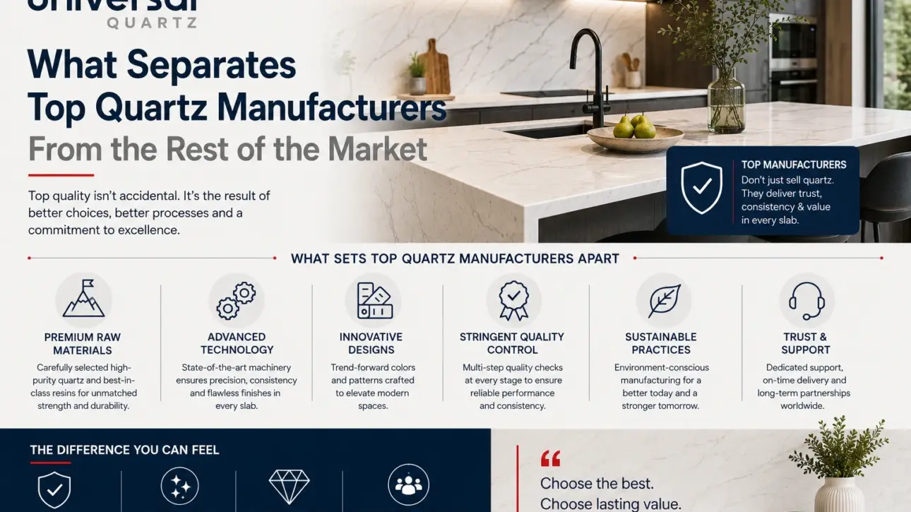 What Separates Top Quartz Manufacturers From the Rest of the Market