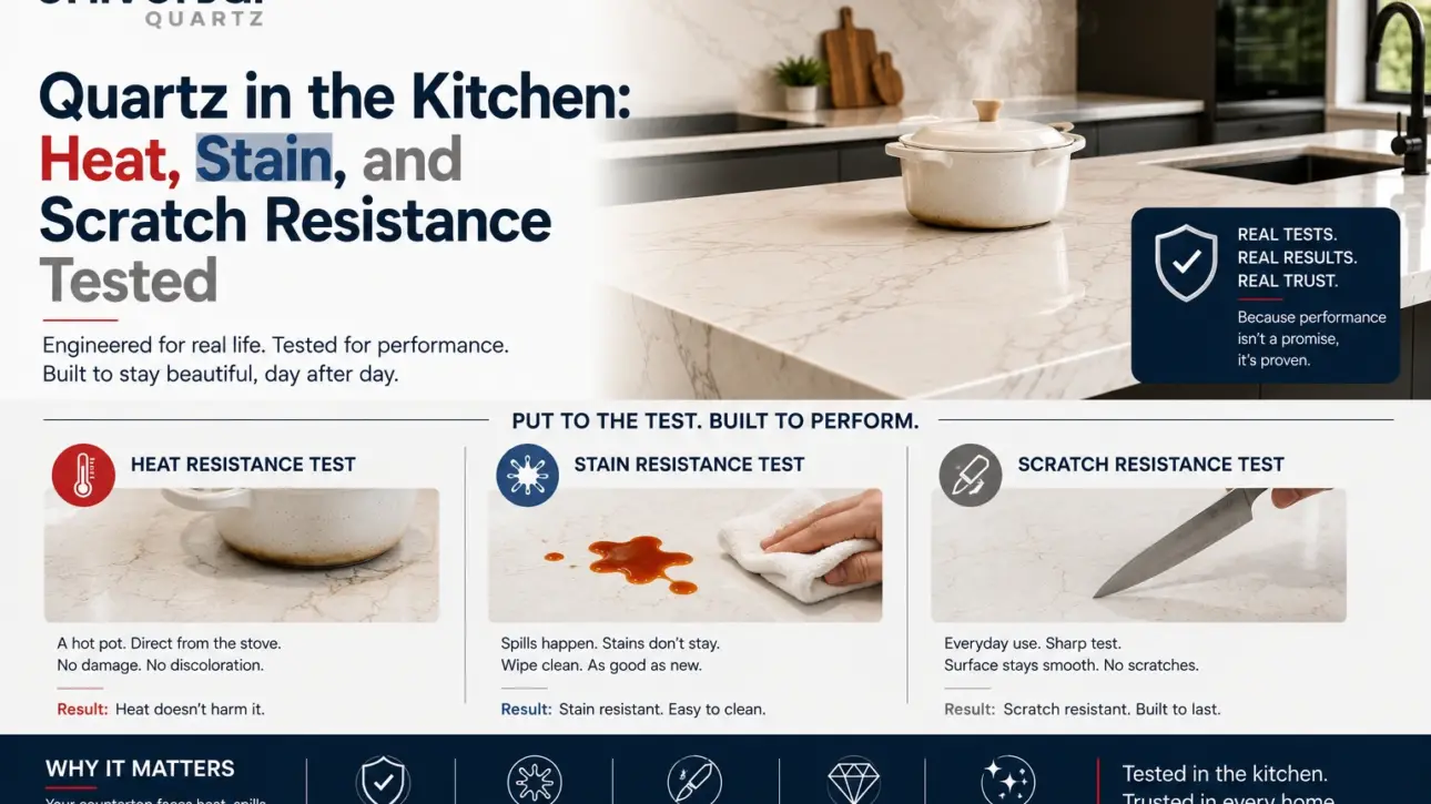 Quartz in the Kitchen: Heat, Stain, and Scratch Resistance Tested