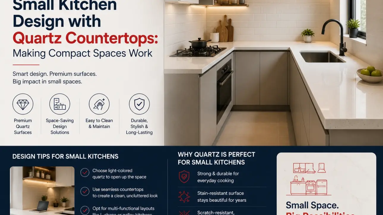Small Kitchen Design with Quartz Countertops: Making Compact Spaces Work