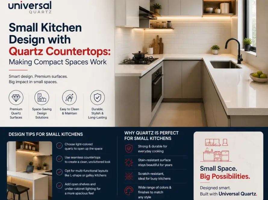 Small Kitchen Design with Quartz Countertops: Making Compact Spaces Work