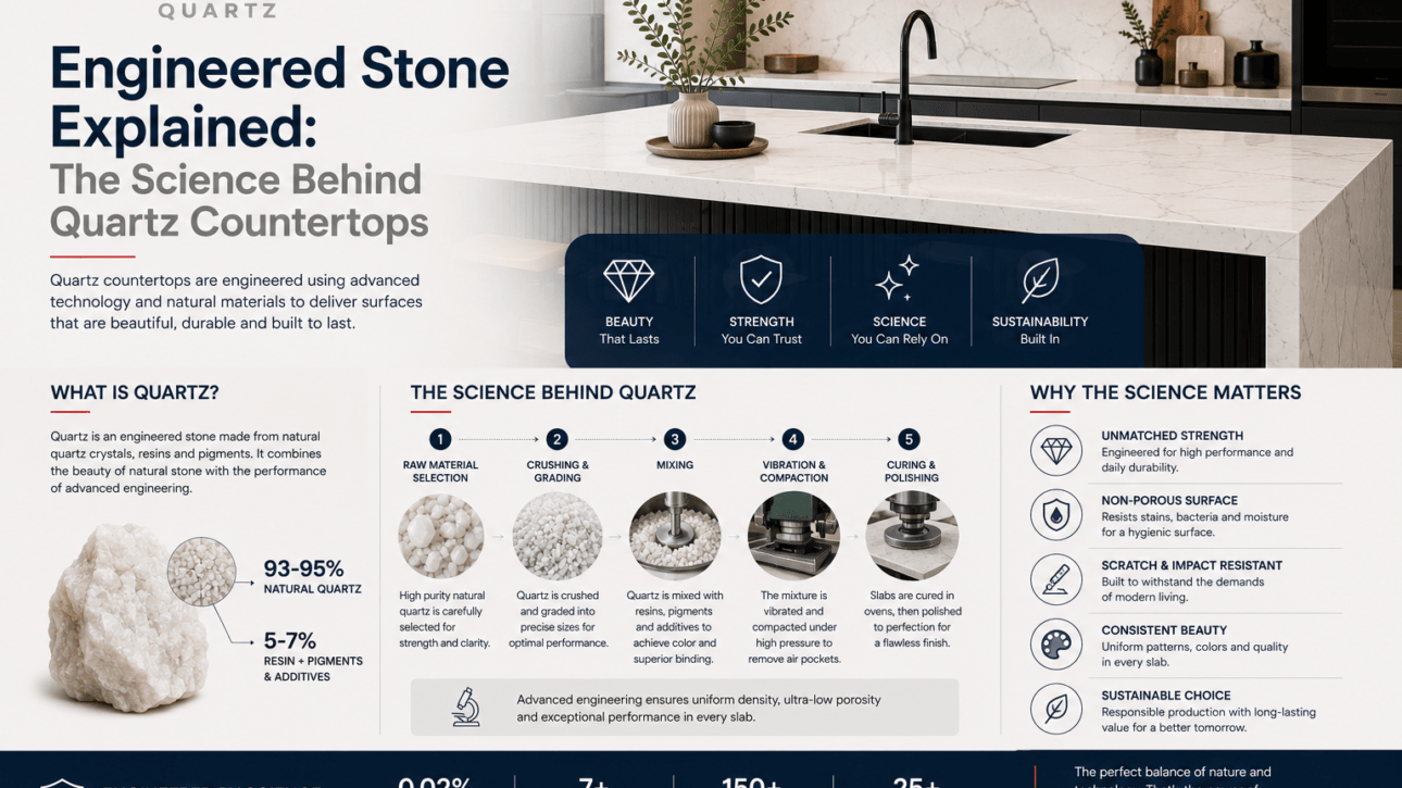 Engineered Stone Explained: The Science Behind Quartz Countertops
