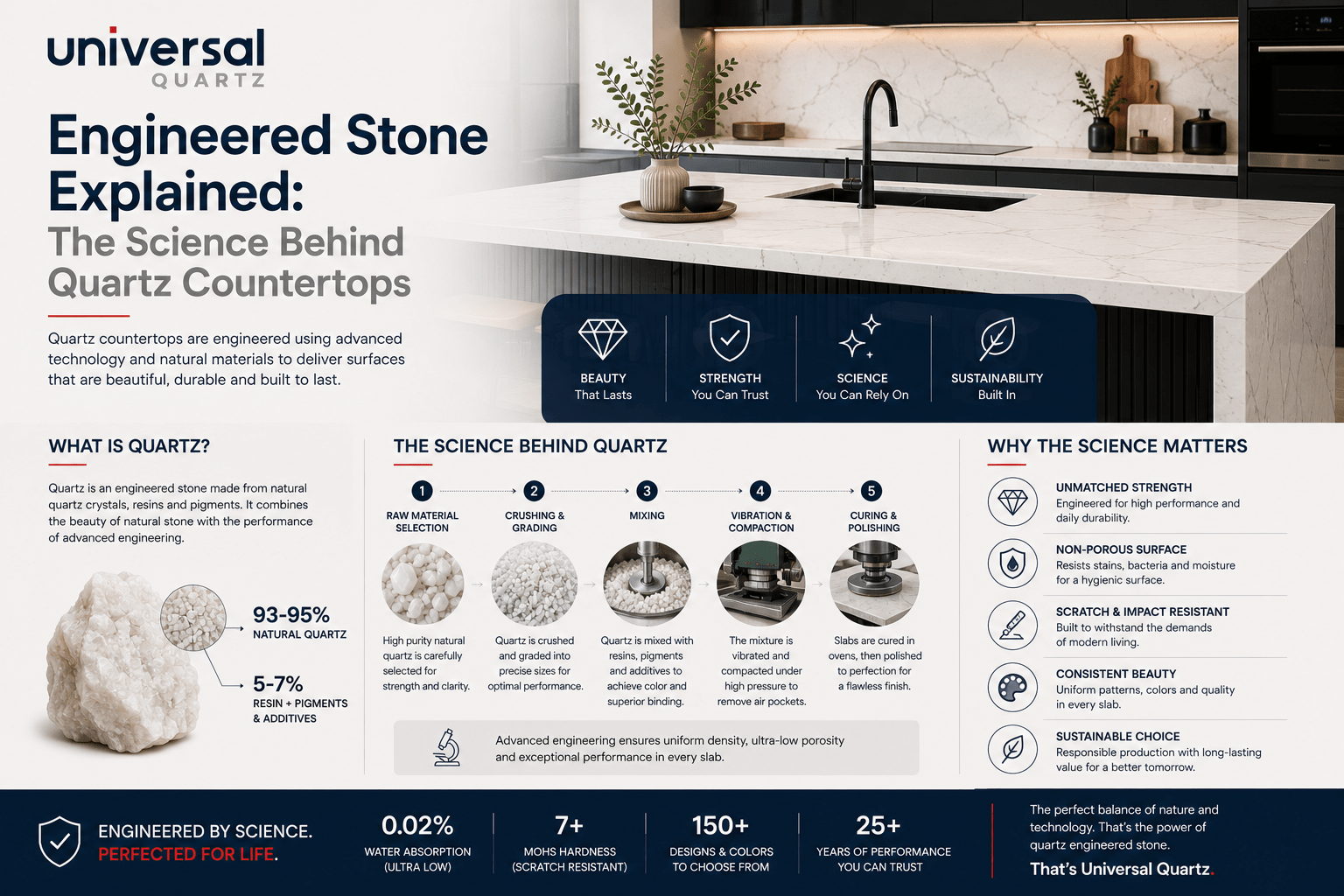 Engineered Stone Explained: The Science Behind Quartz Countertops
