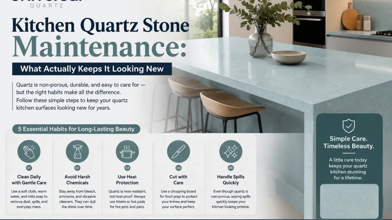 Kitchen Quartz Stone Maintenance: What Actually Keeps It Looking New