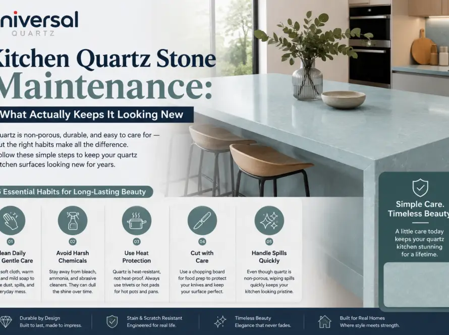 Kitchen Quartz Stone Maintenance: What Actually Keeps It Looking New