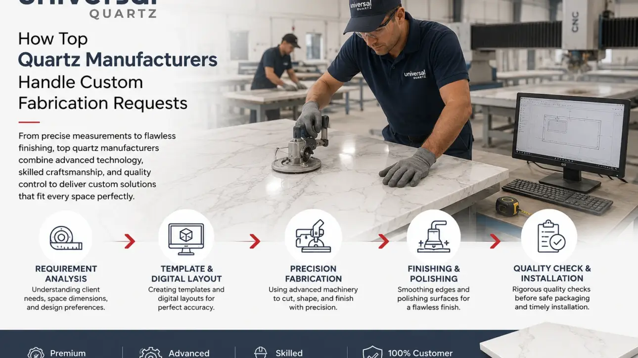 How Top Quartz Manufacturers Handle Custom Fabrication Requests