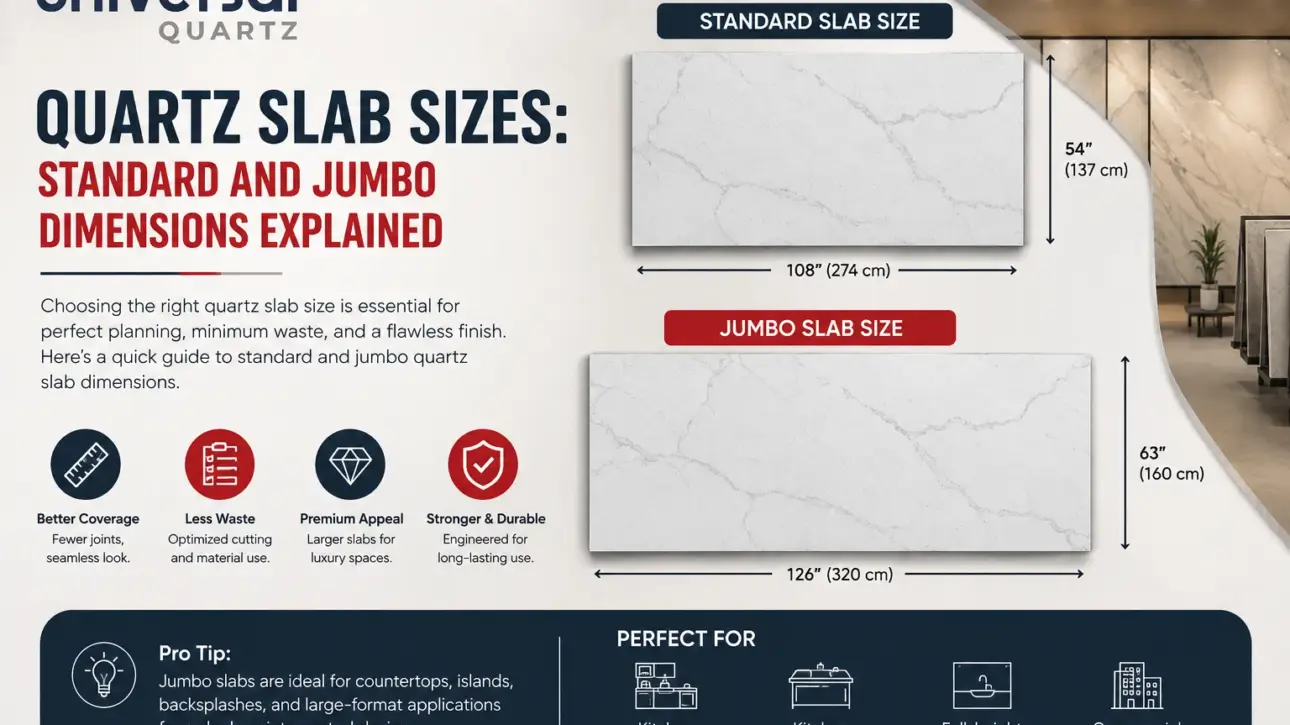 Quartz Slab Sizes: Standard and Jumbo Dimensions Explained