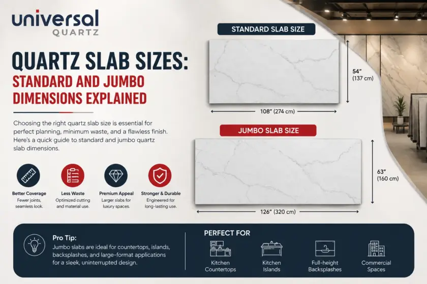 Quartz Slab Sizes: Standard and Jumbo Dimensions Explained