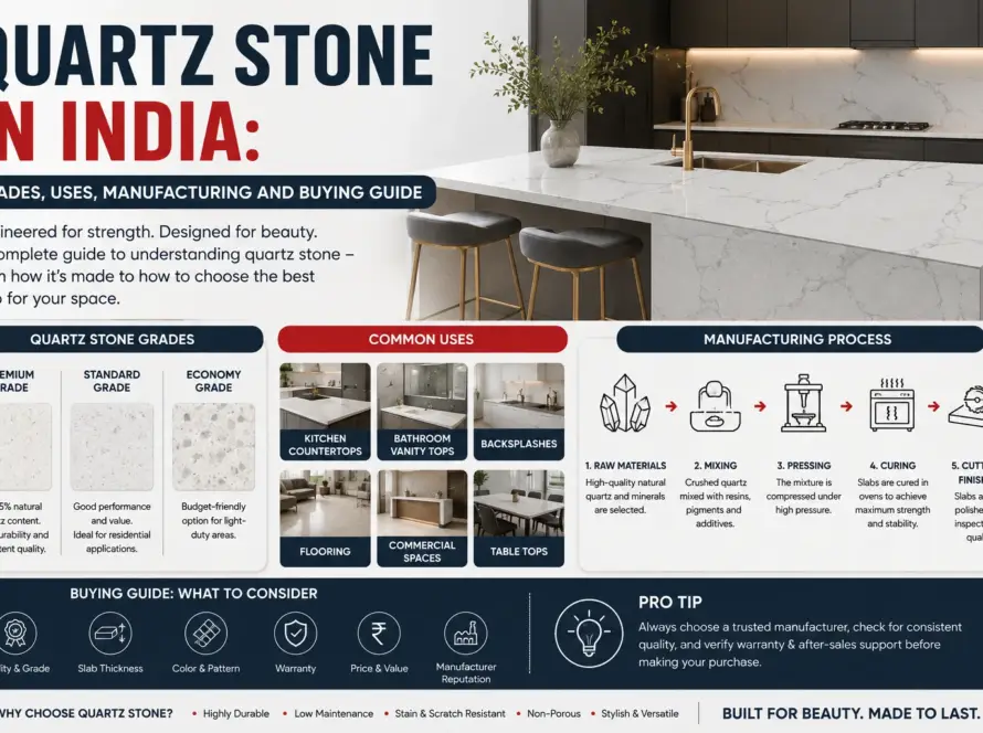Quartz Stone in India: Grades, Uses, Manufacturing and Buying Guide