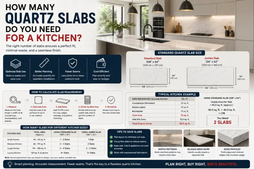 How Many Quartz Slabs Do You Need for a Kitchen?