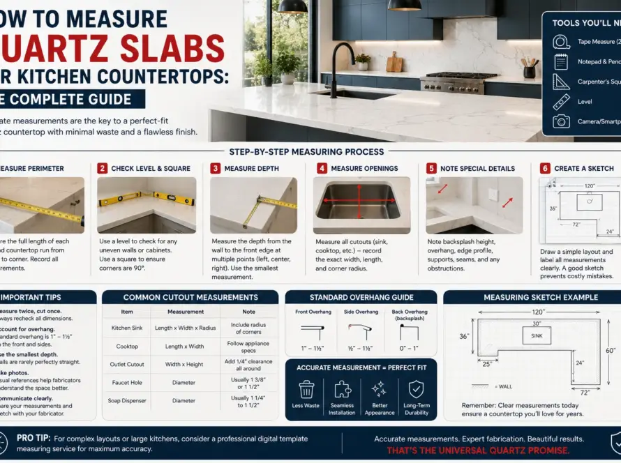 Quartz Slab Measurement Guide for Kitchen