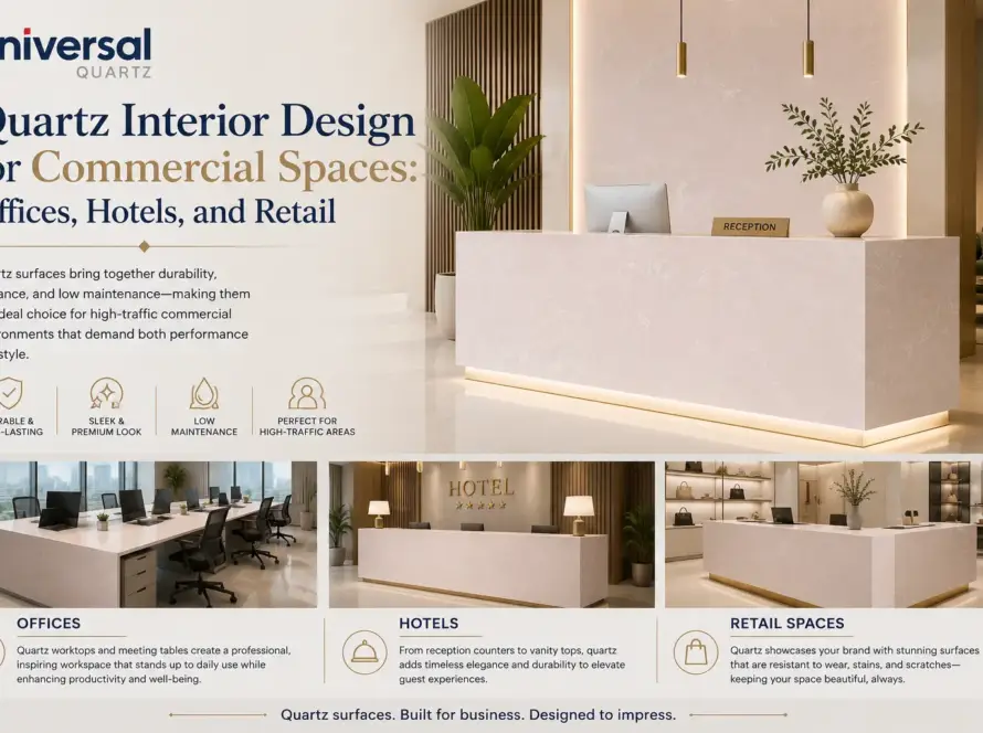 Quartz Interior Design for Commercial Spaces: Offices, Hotels, and Retail