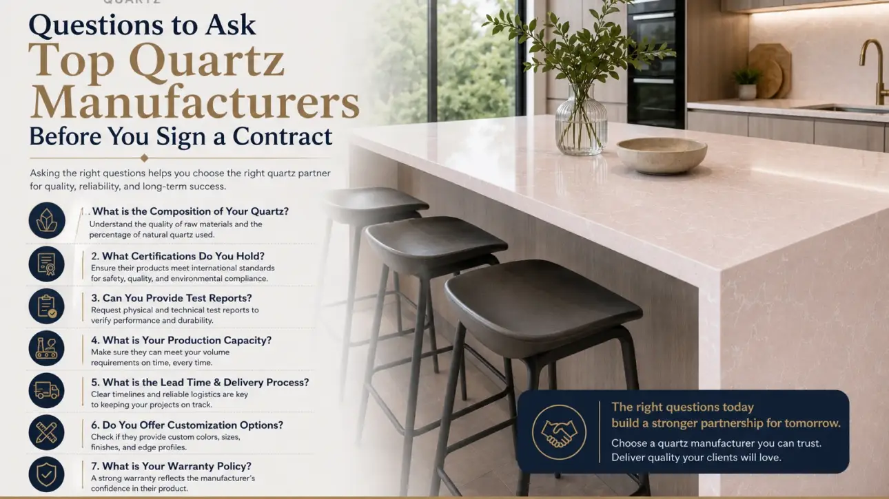 Questions to Ask Top Quartz Manufacturers Before You Sign a Contract