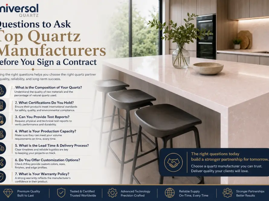 Questions to Ask Top Quartz Manufacturers Before You Sign a Contract