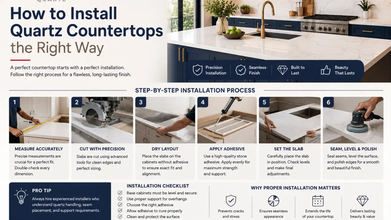 How to Install Quartz Countertops the Right Way